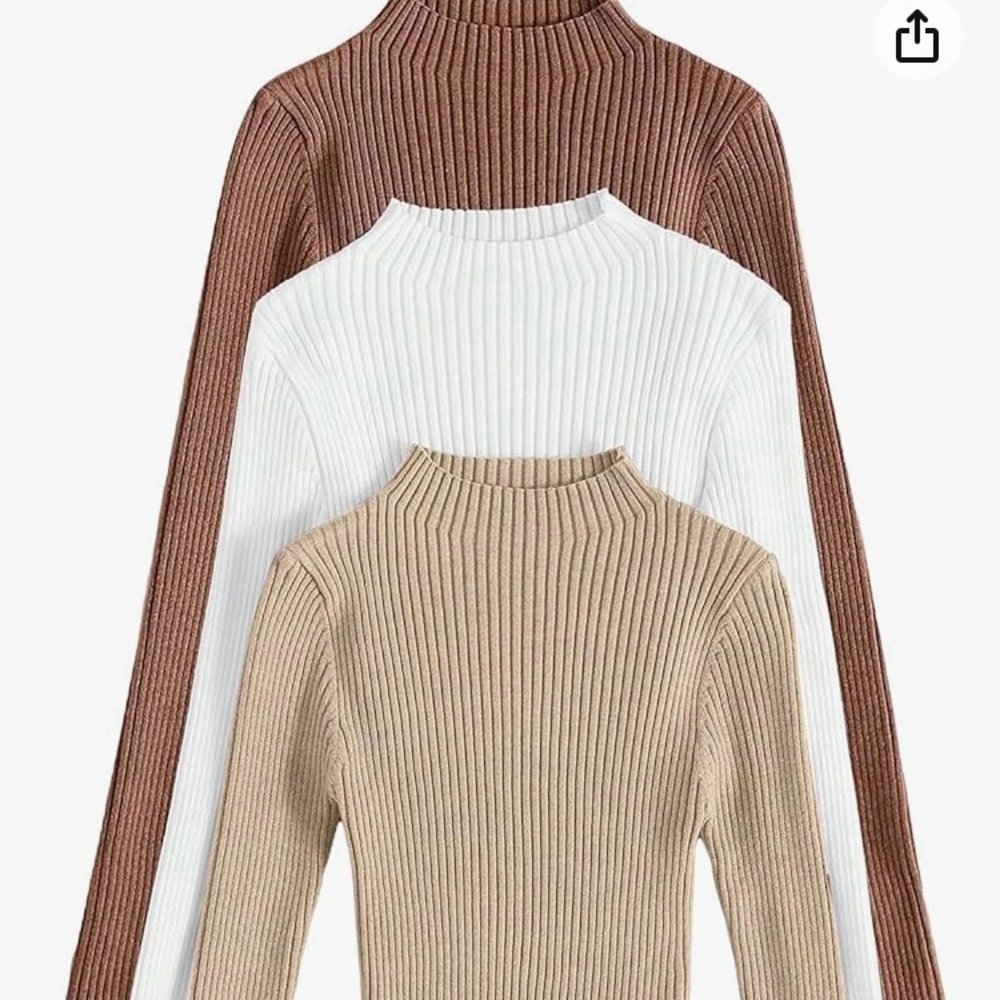 Set of 3 long sleeve crop tops